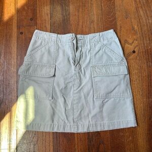 Khaki Cargo Skirt